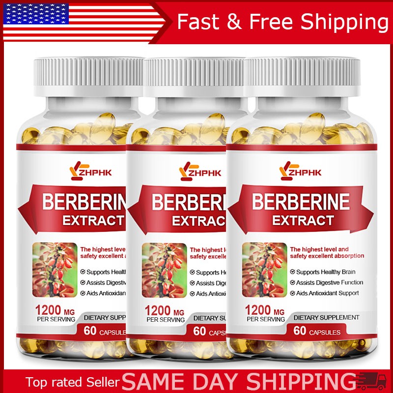 Berberine 1200mg Glyco Guard Blood Sugar & Glycogen Supplement (3 x 60 Capsules)