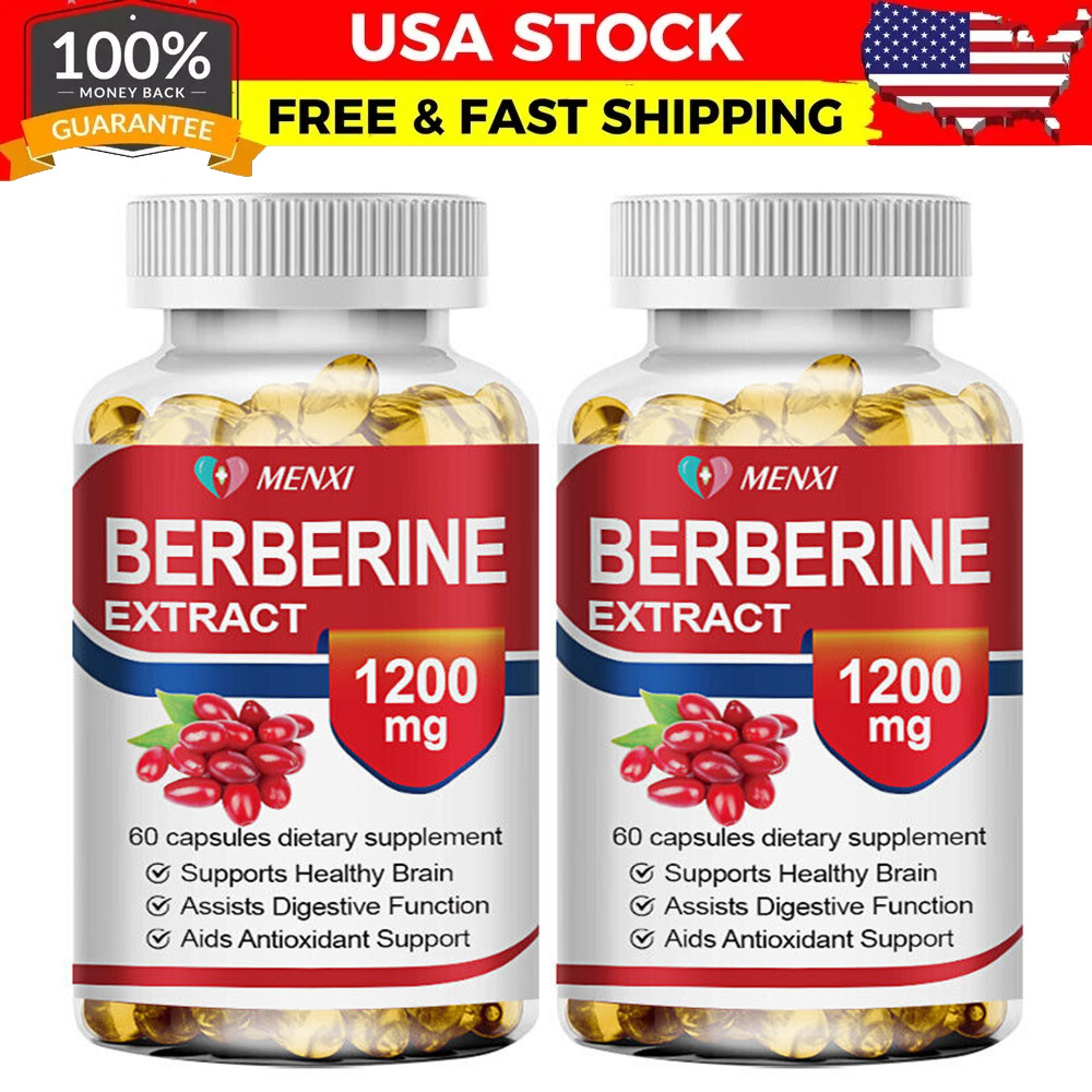 2 Pack Premium Berberine HCL 1200mg, Healthy Cholesterol, Anti-inflammatory
