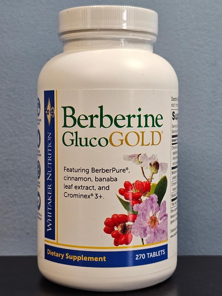 270 Tablets – Whitaker Nutrition Berberine GlucoGOLD Gluco Gold  New! Exp 1/2027