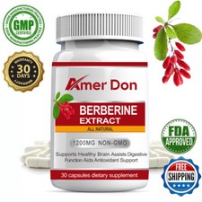 Berberine Supplement 1200mg-Heart Health Support High Absorption-30 Servings