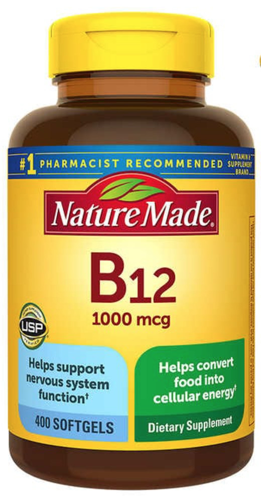 Nature Made 400 Softgels Vitamin B12 1000 mcg, EXP 06/2026+Free Shipping