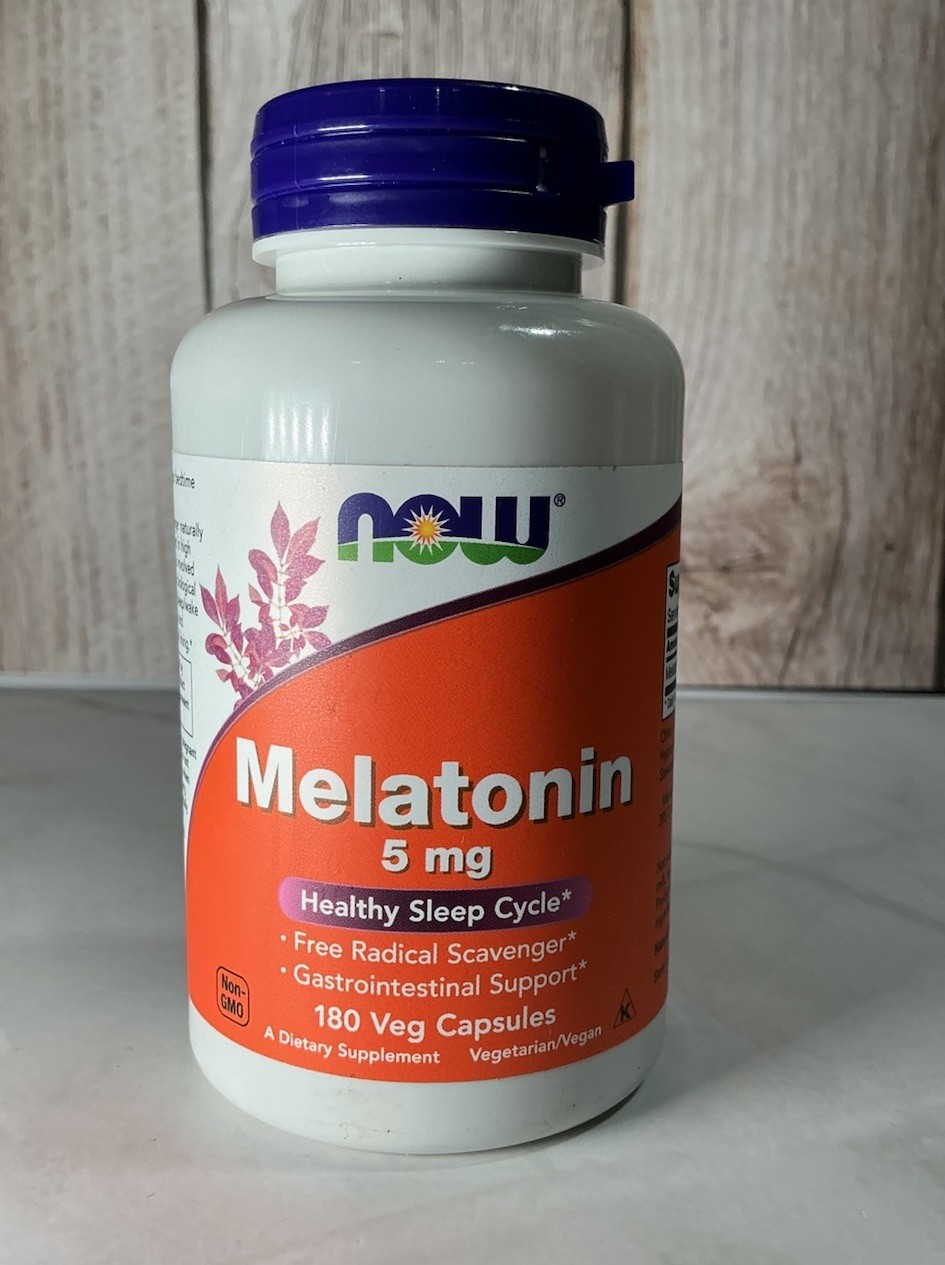 NOW Foods Melatonin 5 mg 180 Veg Caps Exp 11/28