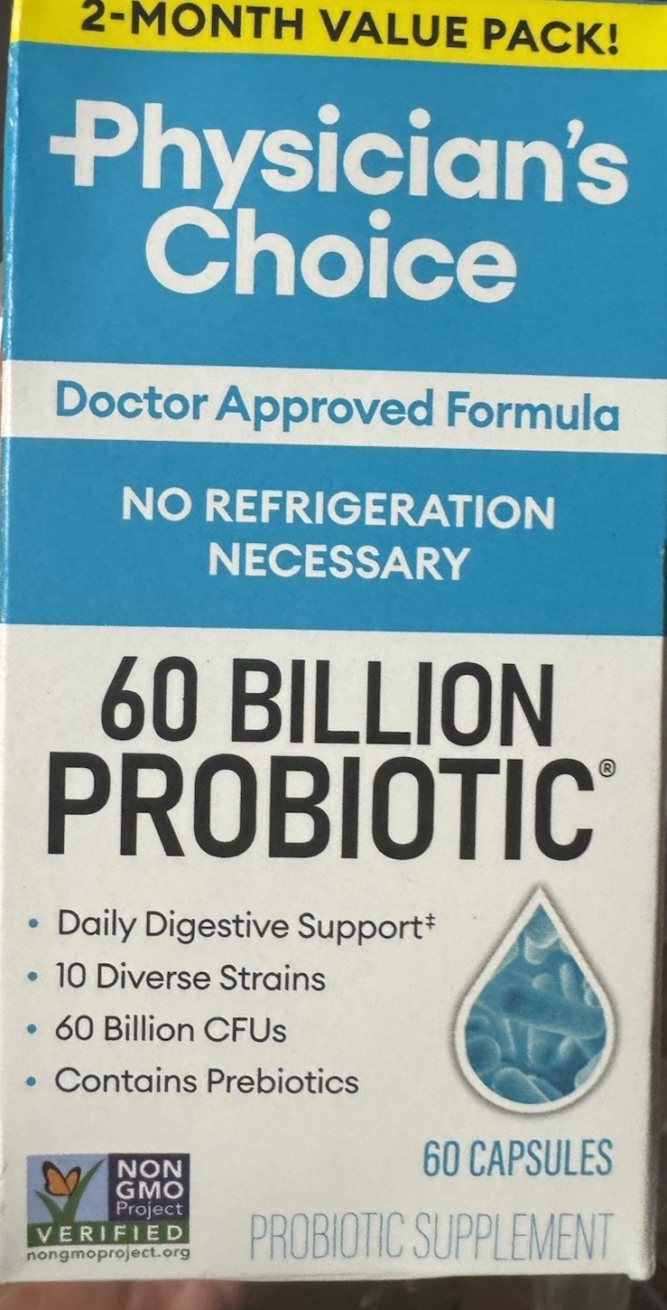 Physician’s Choice Probiotics 60 Billion CFU – 10 Strains + Organic Prebiotics