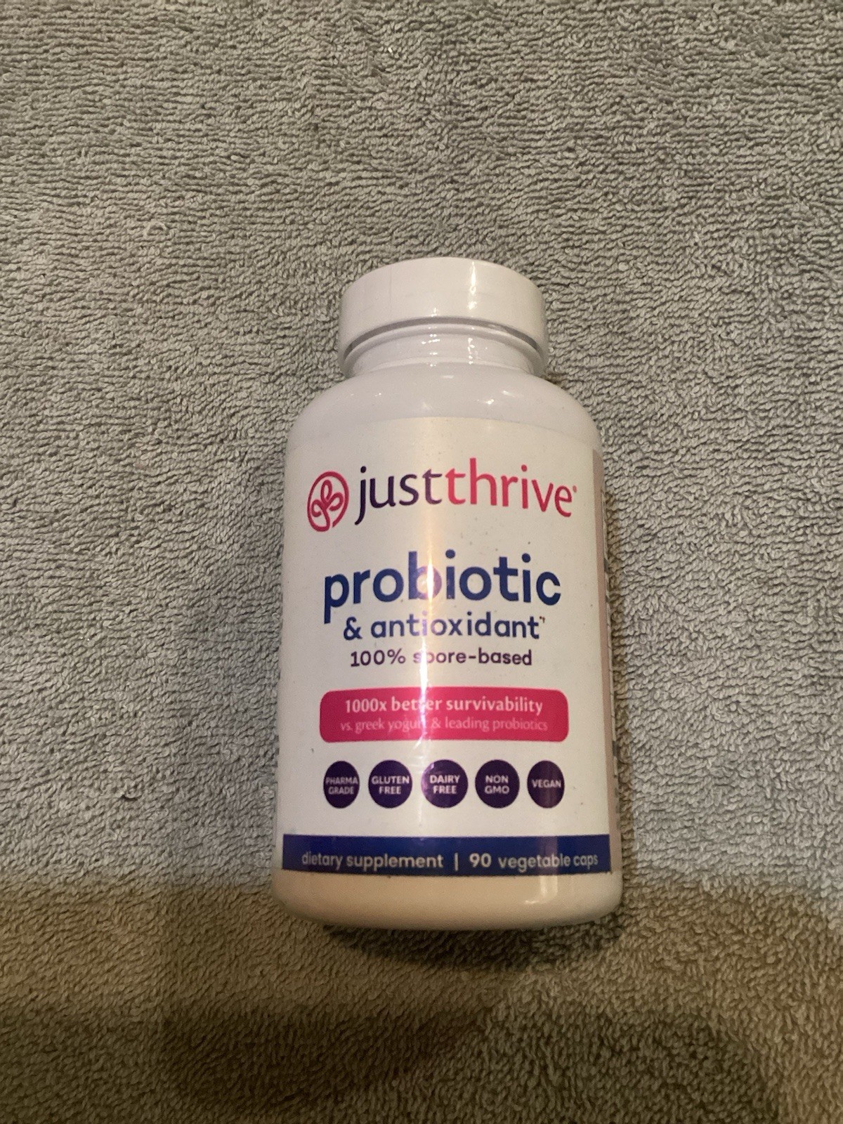 Just Thrive Probiotic & Antioxidant Spore Supplement 90 Capsules Exp 3/2026