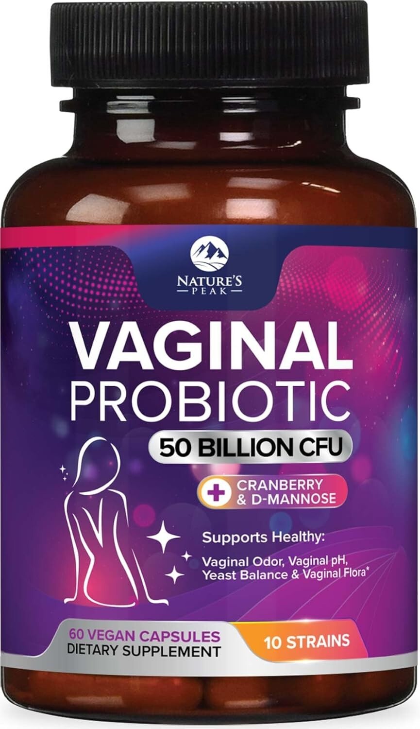 Vaginal Probiotics for Women pH Balance with Prebiotics, Cranberry & D-Mannose