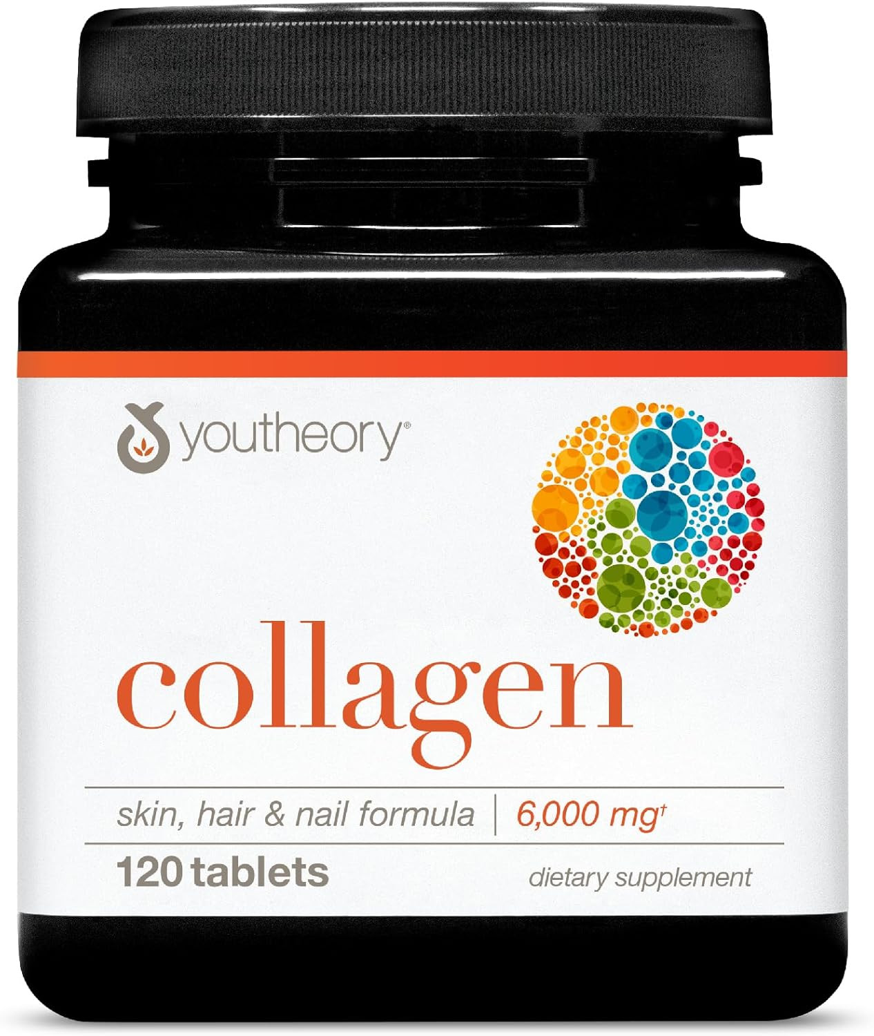 Youtheory Advanced Collagen – 6,000 Mg Collagen – with Vitamin C – for Hair, Ski