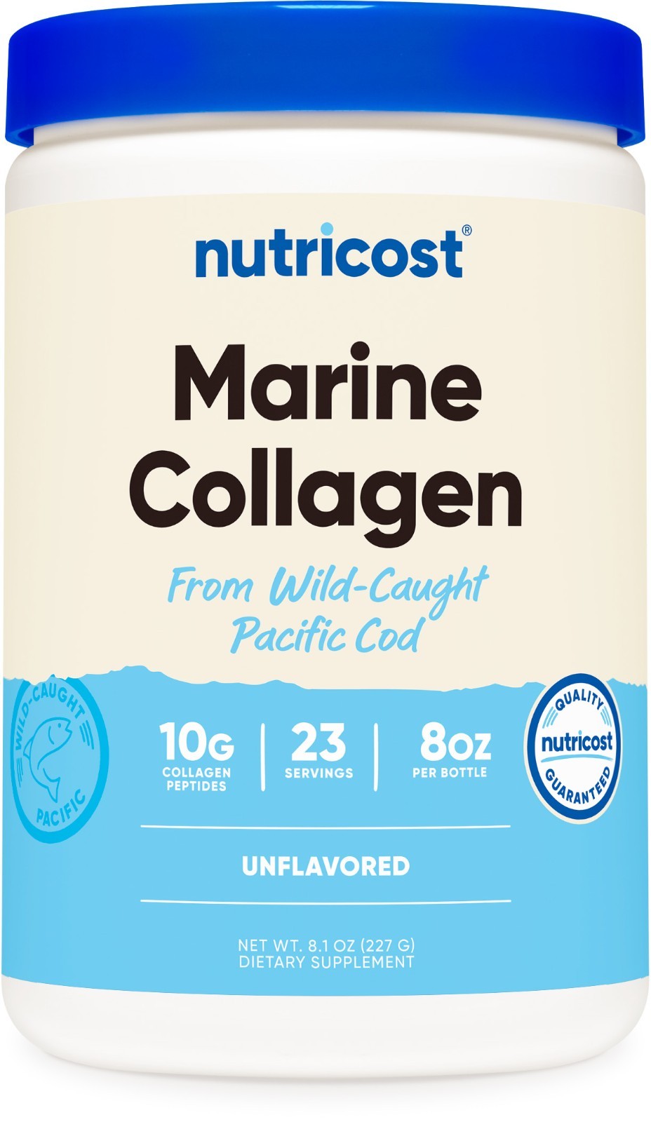 Nutricost Marine Collagen Powder Wild Caught Fish(Unflavored)(8 oz)(28 Servings)