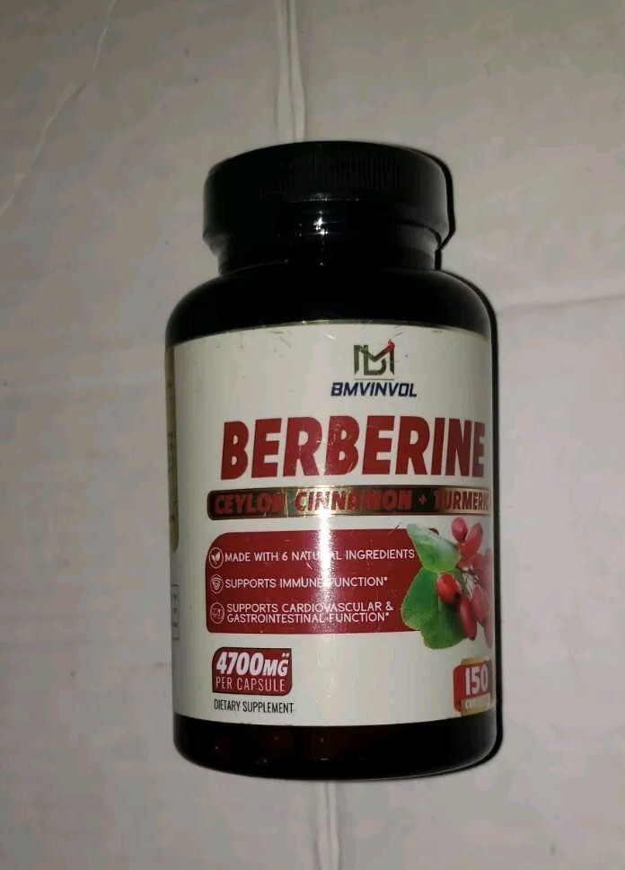 BMVINVOL – Berberine Supplement 4700mg 150 Count, EXP 11/2026