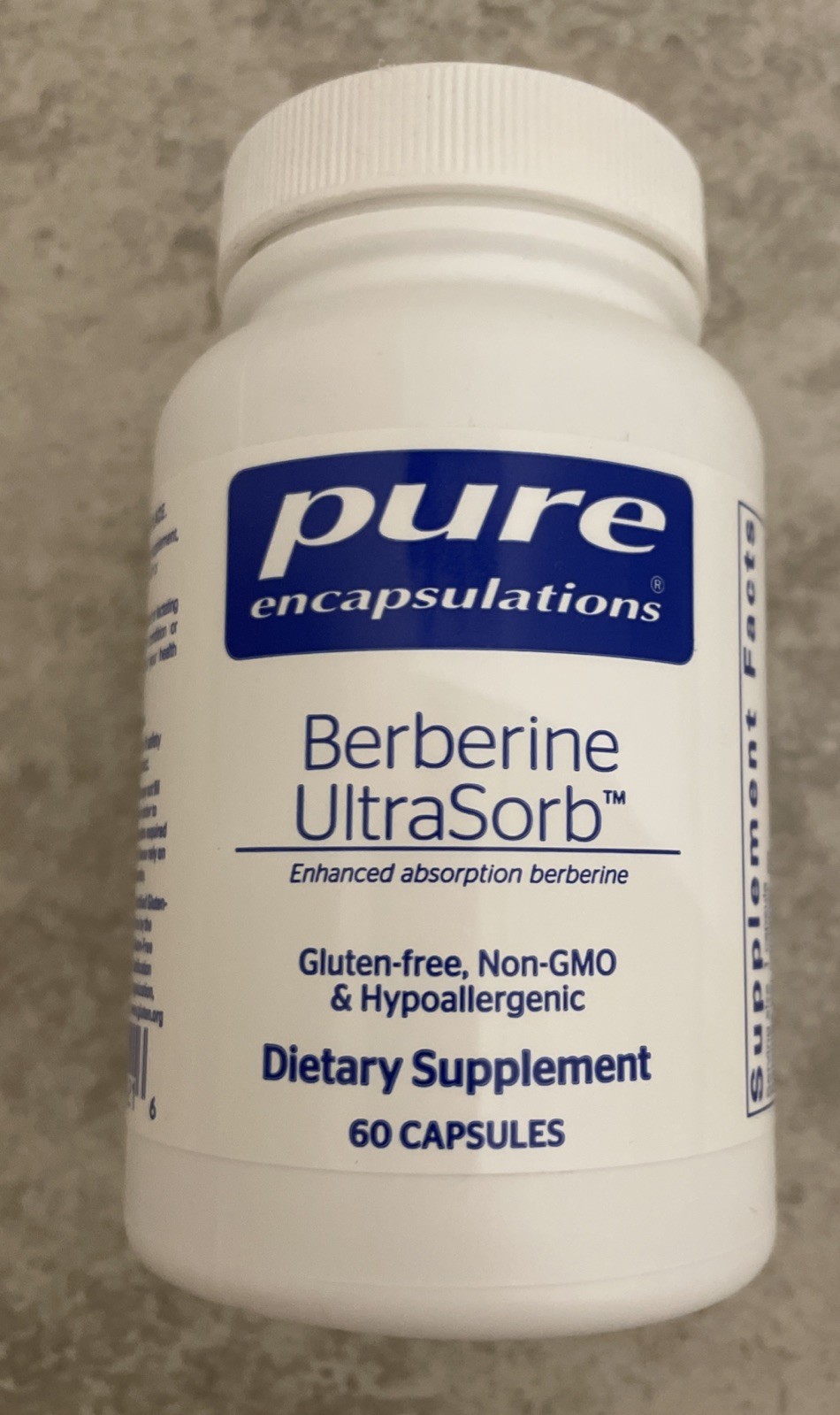 Pure Encapsulations Berberine UltraSorb – 60 Caps Enhanced Absorption Exp 11/25