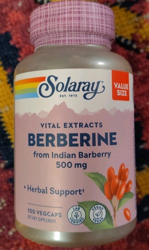 SOLARAY Berberine 500mg Berberine Supplement for a Healthy, Active Lifestyle 100