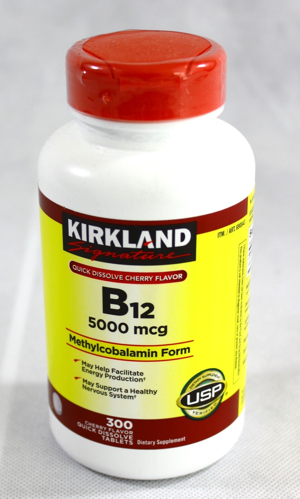 Kirkland Quick Dissolve B 12 5000 mg 300 Tablets Free Shipping Exp: 05/2028