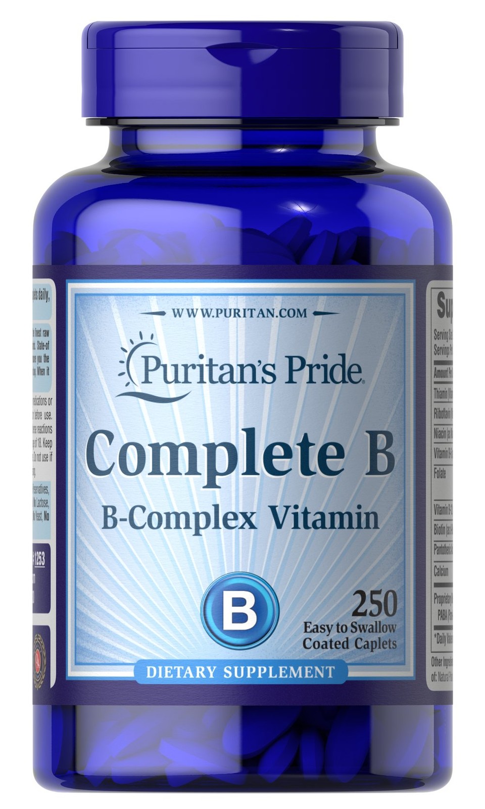 Puritan’s Pride Complete B (Vitamin B Complex) – 250 Caplets
