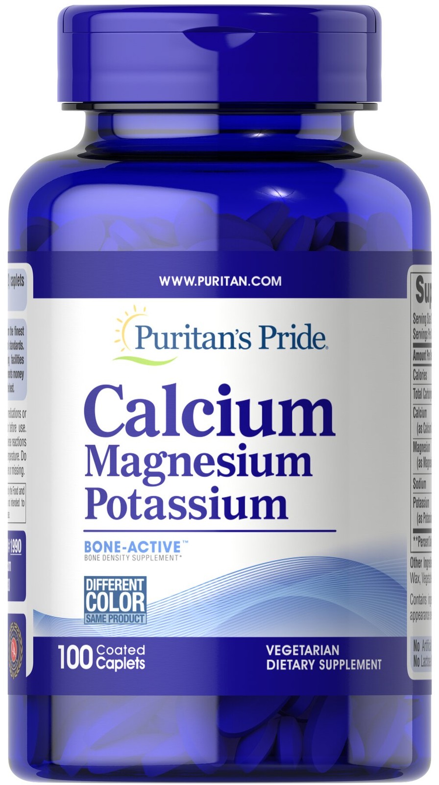 Puritan’s Pride Calcium Magnesium Potassium – 100 Caplets