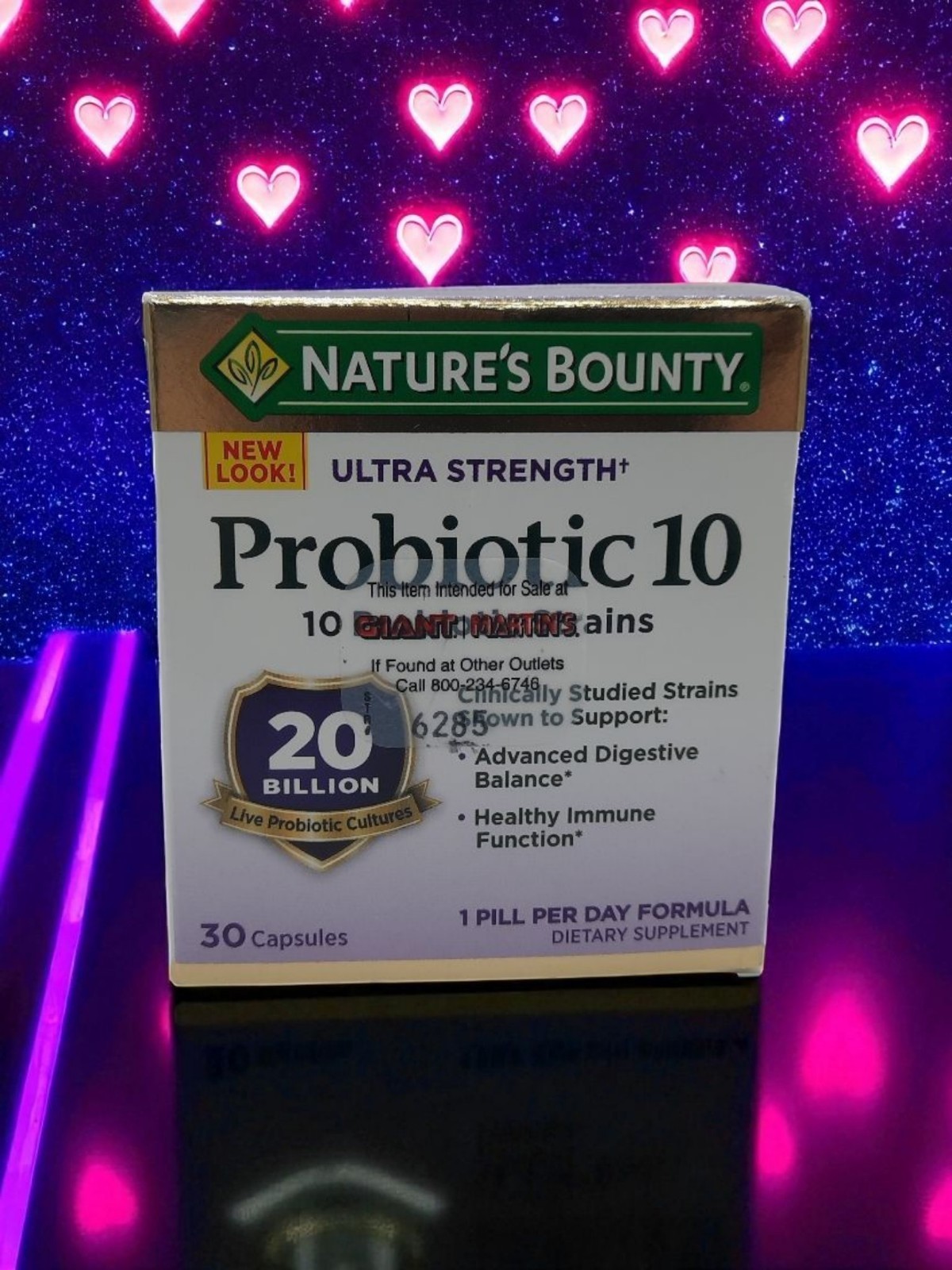 Nature’s Bounty PROBIOTIC 10 Ultra Strength Supplement  30 Caps Exp 07/2026