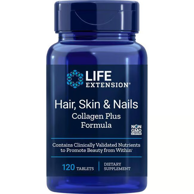 Life Extension Hair, Skin & Nails Collagen Plus Formula 120 Tabs