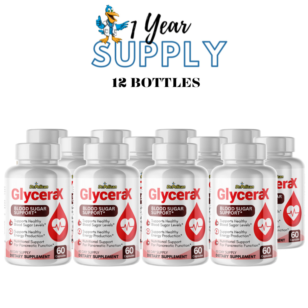 GlyceraX- Blood Support- 12 Bottles- 720 Capsules