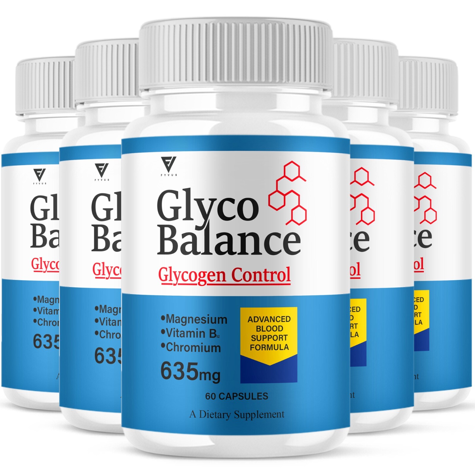(5 Pack) Glyco Balance Pills, GlycoBalance Max Glycogen Support (300 Capsules)