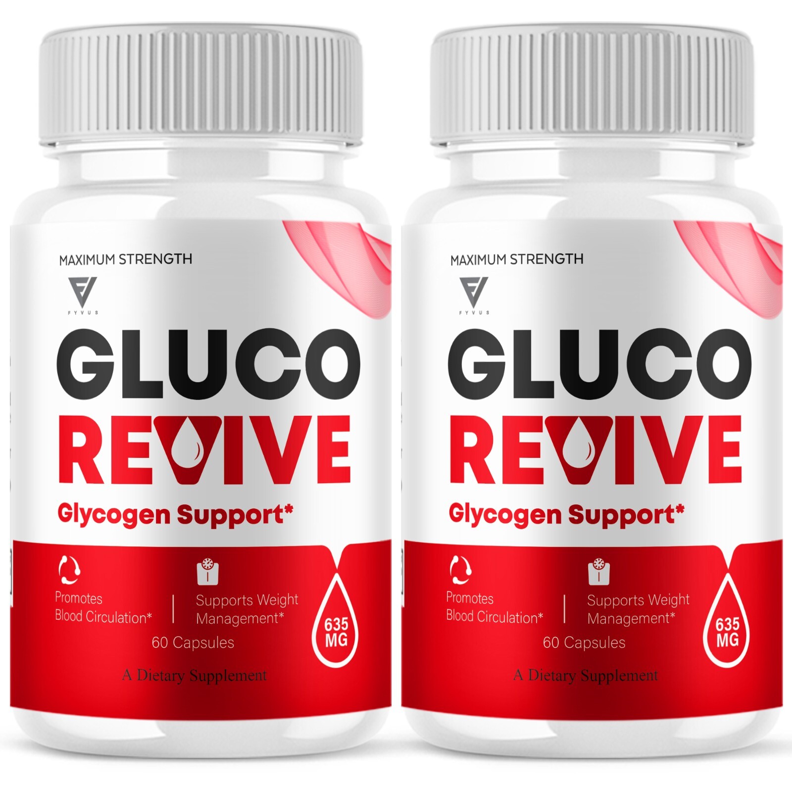 (2 Pack) Gluco Revive Blood Support Supplement GlucoRevive Pills (120 Capsules)