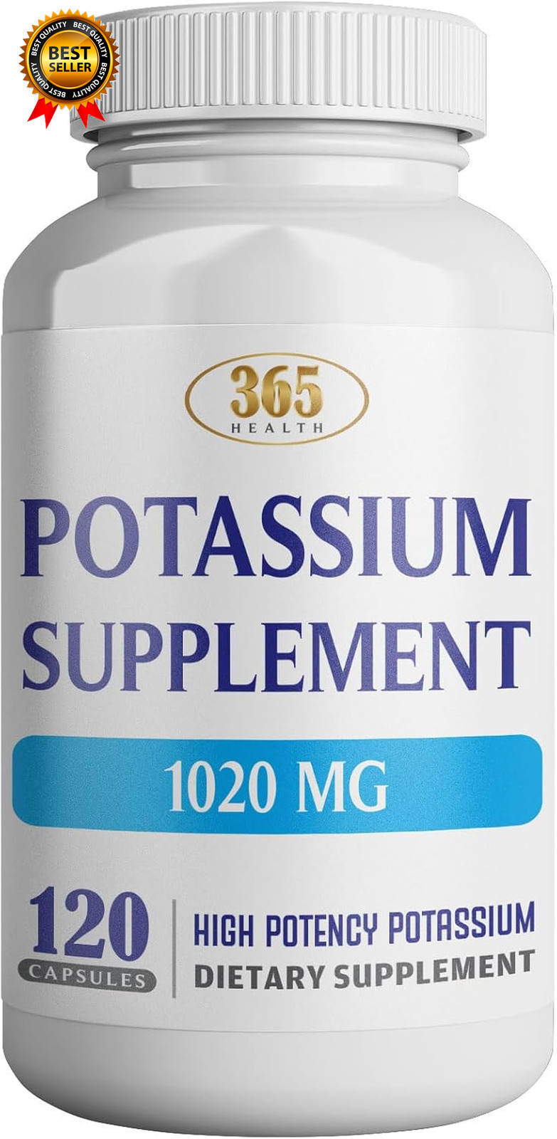 365 Health Potassium Supplement 1020 Mg Potassium Bicarbonate Non-Gmo Gluten Fre