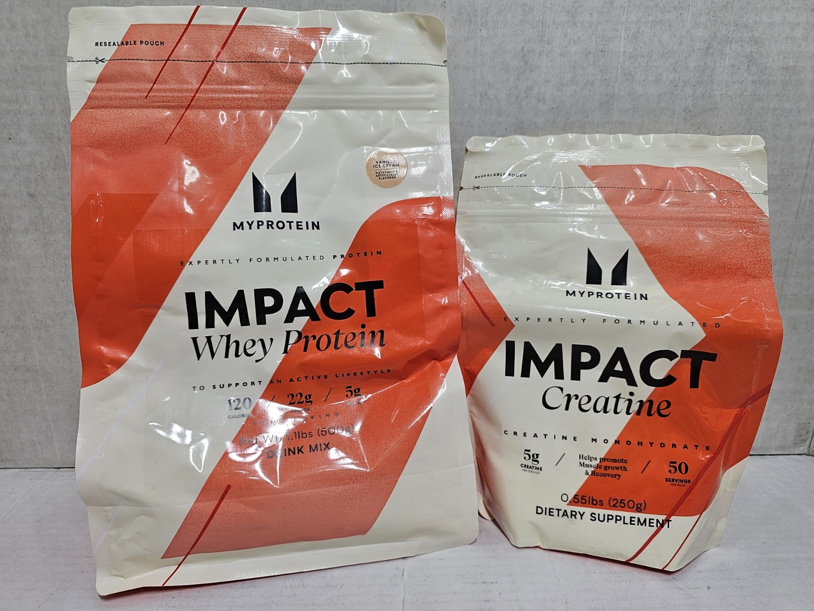 LOT: My Protein Impact Whey Protein & Creatine Monohydrate BB 01/2026 & 03/2026