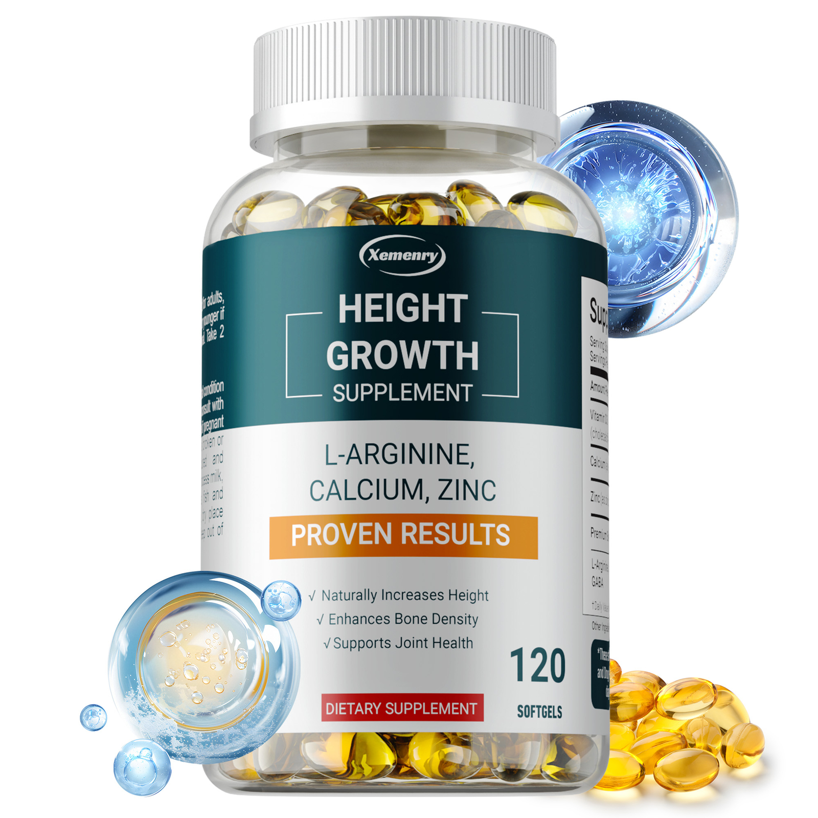 Height Growth – Maximizer,With Calcium Magnesium Vitamin D3 Bone Grow Supplement