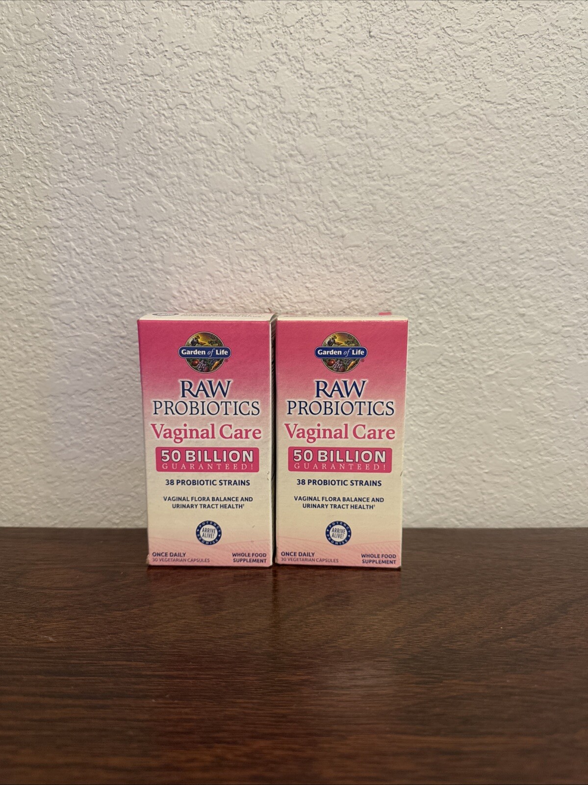 2 Pack. Garden of Life Raw Probiotics Capsules for Vaginal Care – 30 Count 01/26