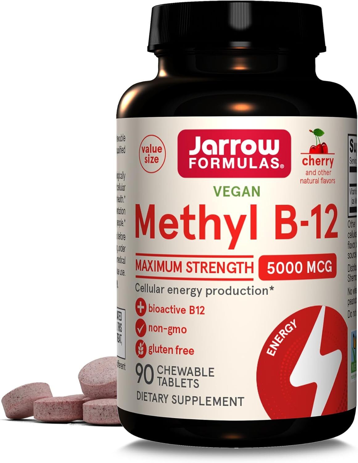 Jarrow Formulas Vitamin B12 5000 mcg – Maximum Strength for Cellular Energy and