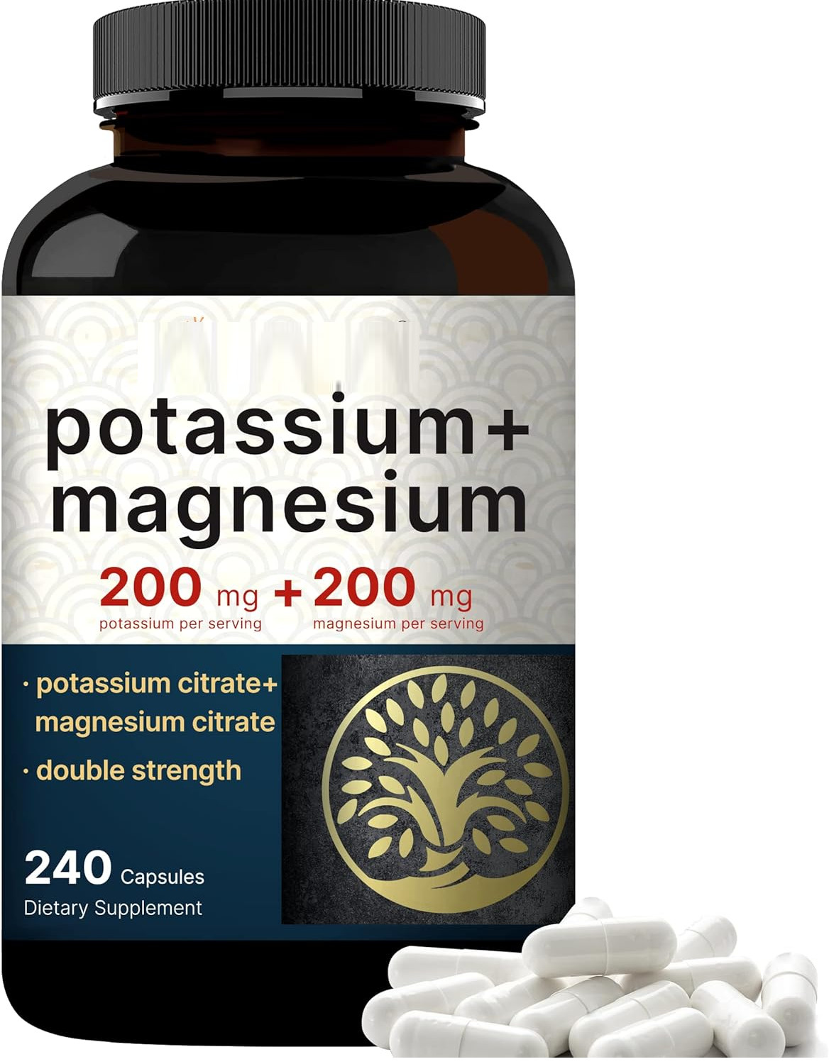 Potassium Citrate 200mg/Magnesium Ci trate 200mg 240 Caps