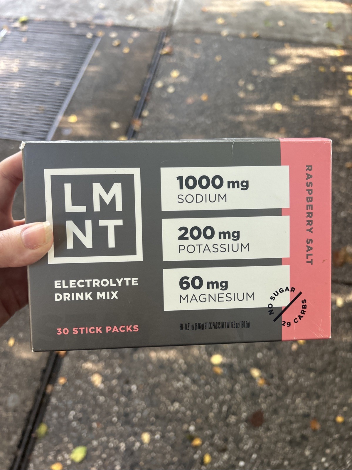 SEALED – LMNT Electrolyte Drink Mix – 27 Stick Packs – RASPBERRY SALT