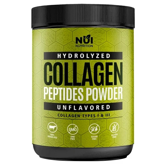 NUI Collagen Peptides Powder 10oz Women Men – Hair, Skin, Nails, Unflavored USA