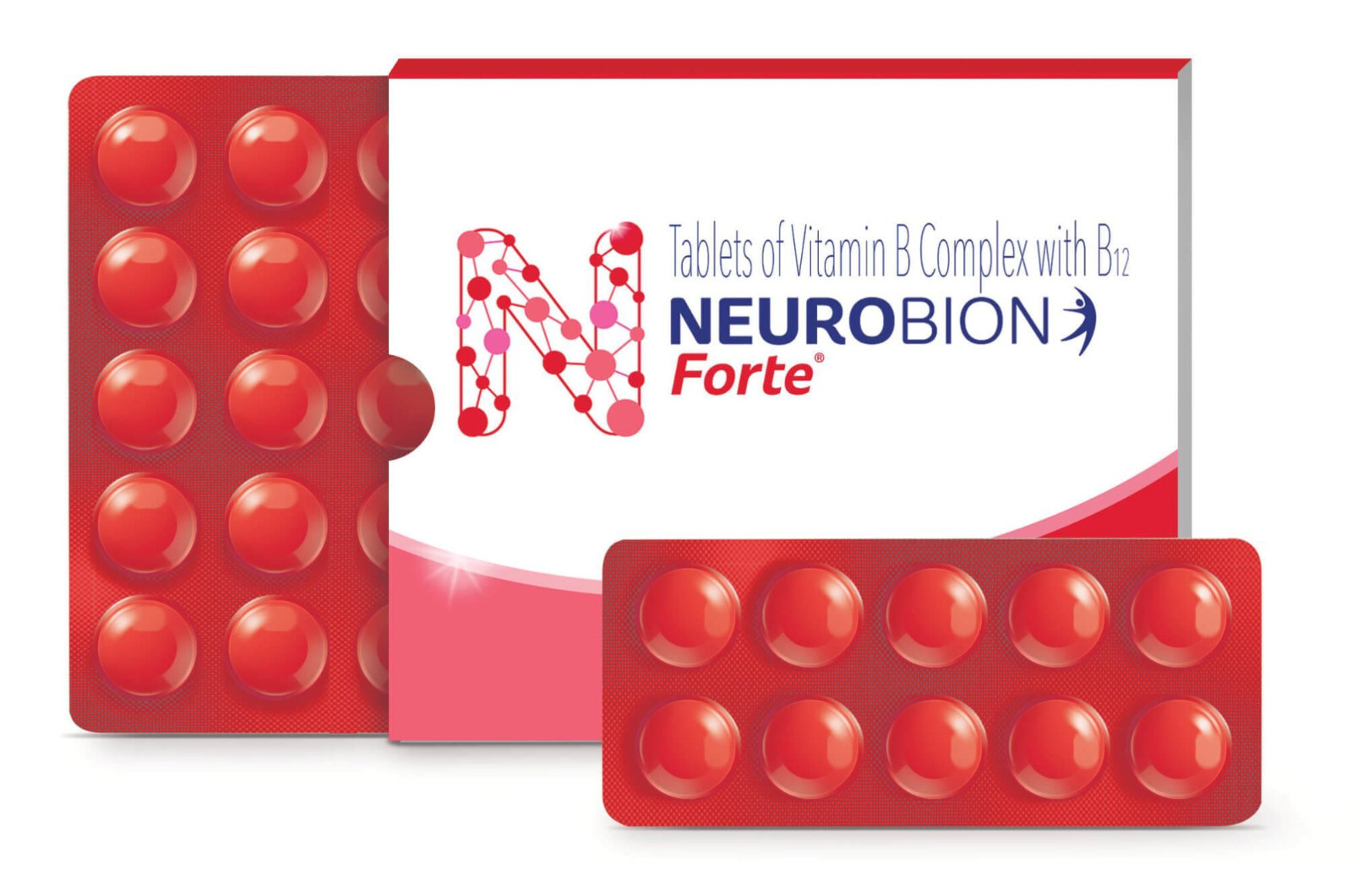 Neurobion Forte (100 Tablets) Vitamin B Complex with Vitamin B1 B2 B3 B5 B6 B12