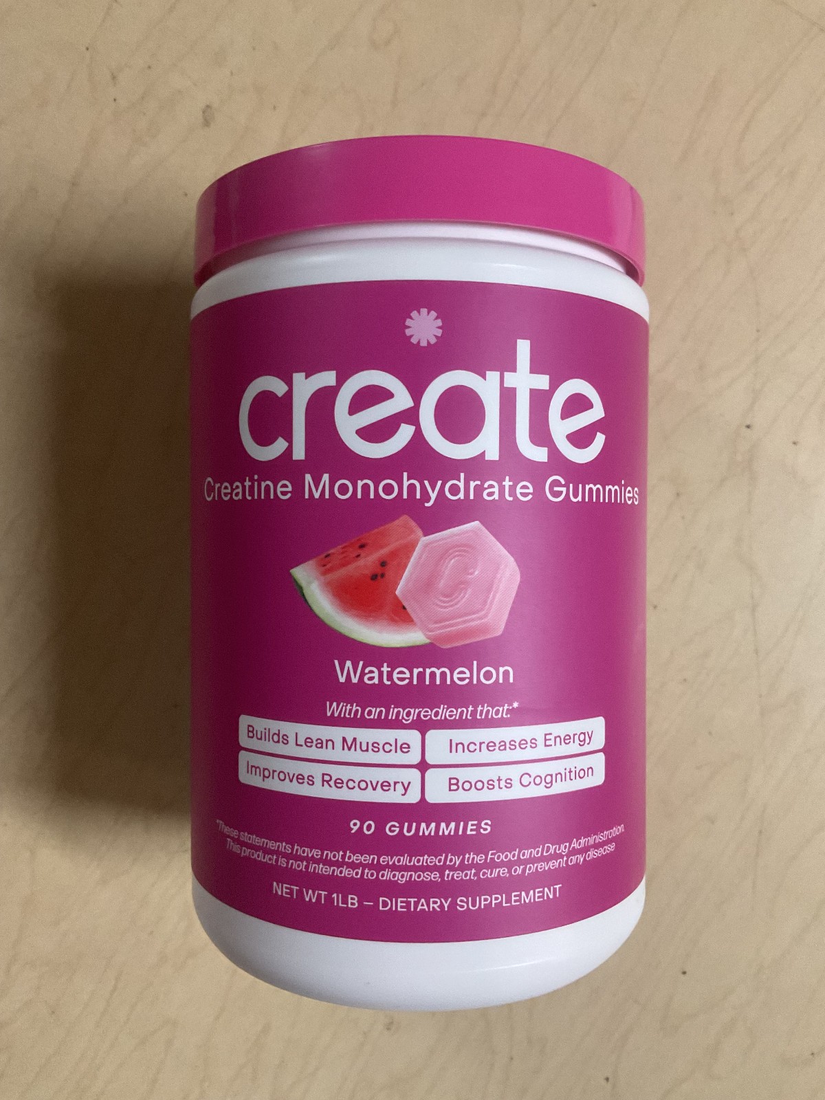 Create Creatine Monohydrate Gummies Watermelon for Men & Women – EXP. 3/2027