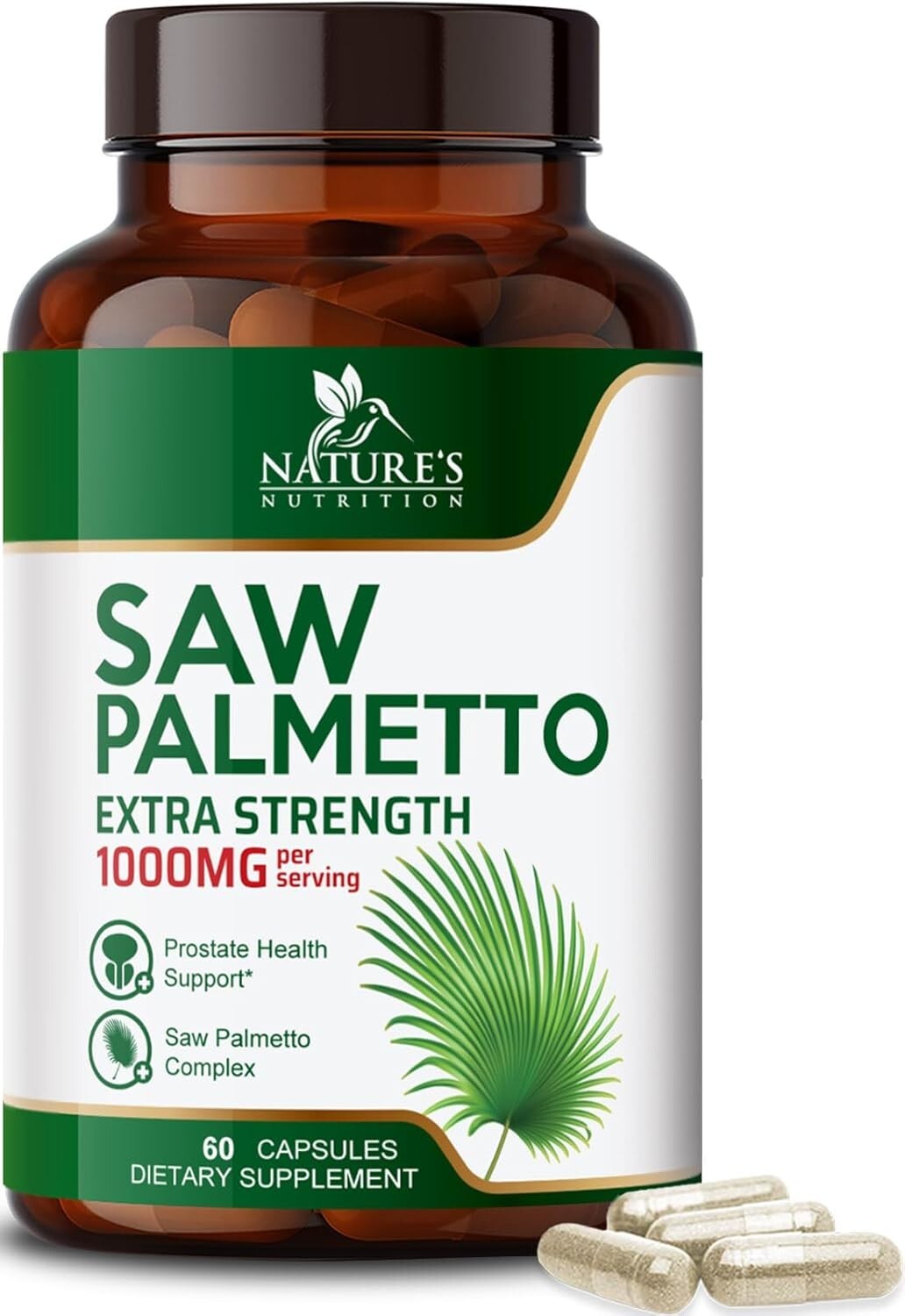 Saw Palmetto 1000mg – Premium Prostate Health Support Supplement for Men