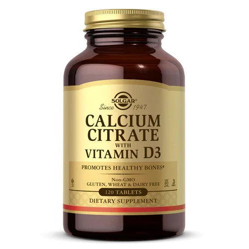 Solgar Calcium Citrate with Vitamin D3 120 Tablets