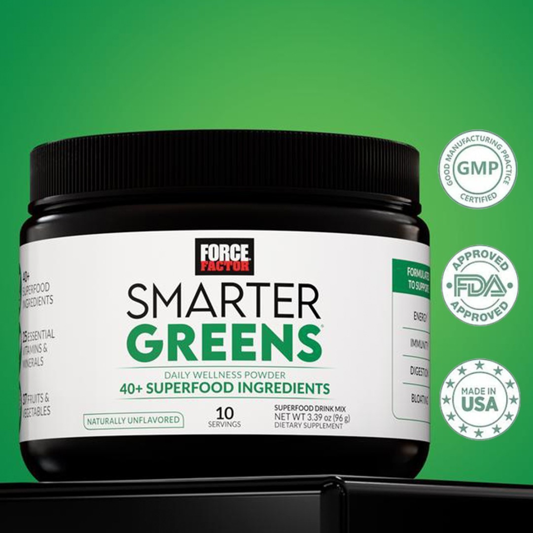 【US seller】Smarter Greens – 40+ Superfoods, 125M CFUs Probiotics, for Gut Health