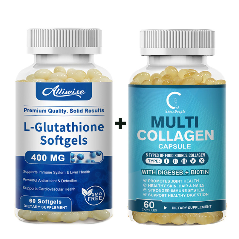 Glutathione + Collagen Complex Capsules | Skin Brightening & Anti-Aging