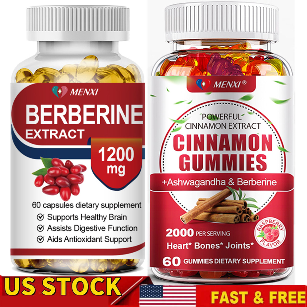 Organic Ceylon Cinnamon 2000mg + Premium Berberine 1200mg – Blood Sugar Support