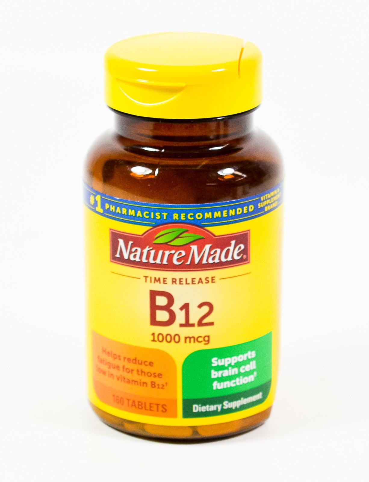 Nature Made 1000mcg Time Release VITMAIN B12 reduce fatigue 160 tablets 03/2027