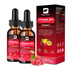 (2Pack)Vitamin B12 Supplement Liquid Drops Extra Strength Suport Immunity Energy