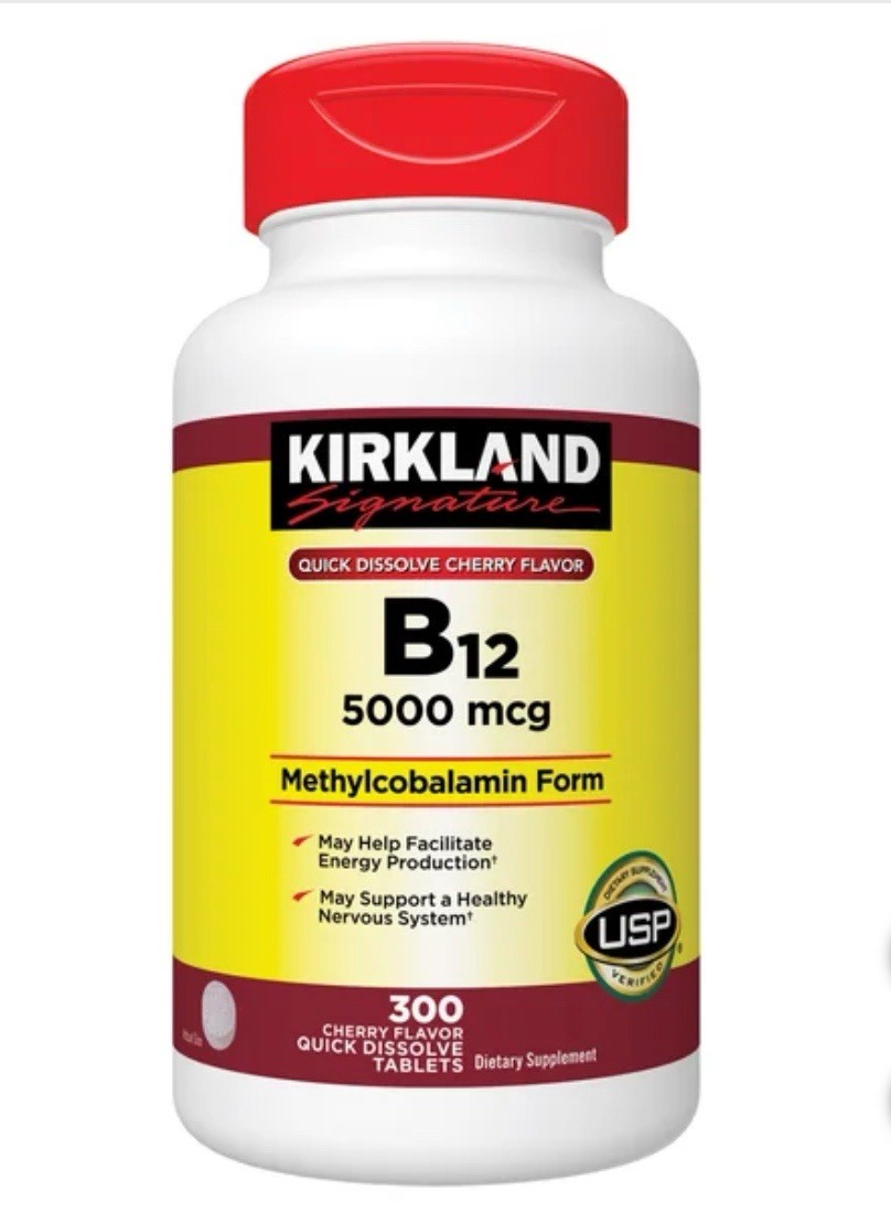 Kirkland Signature Quick Dissolve B-12 5000 mcg 300 Tablets