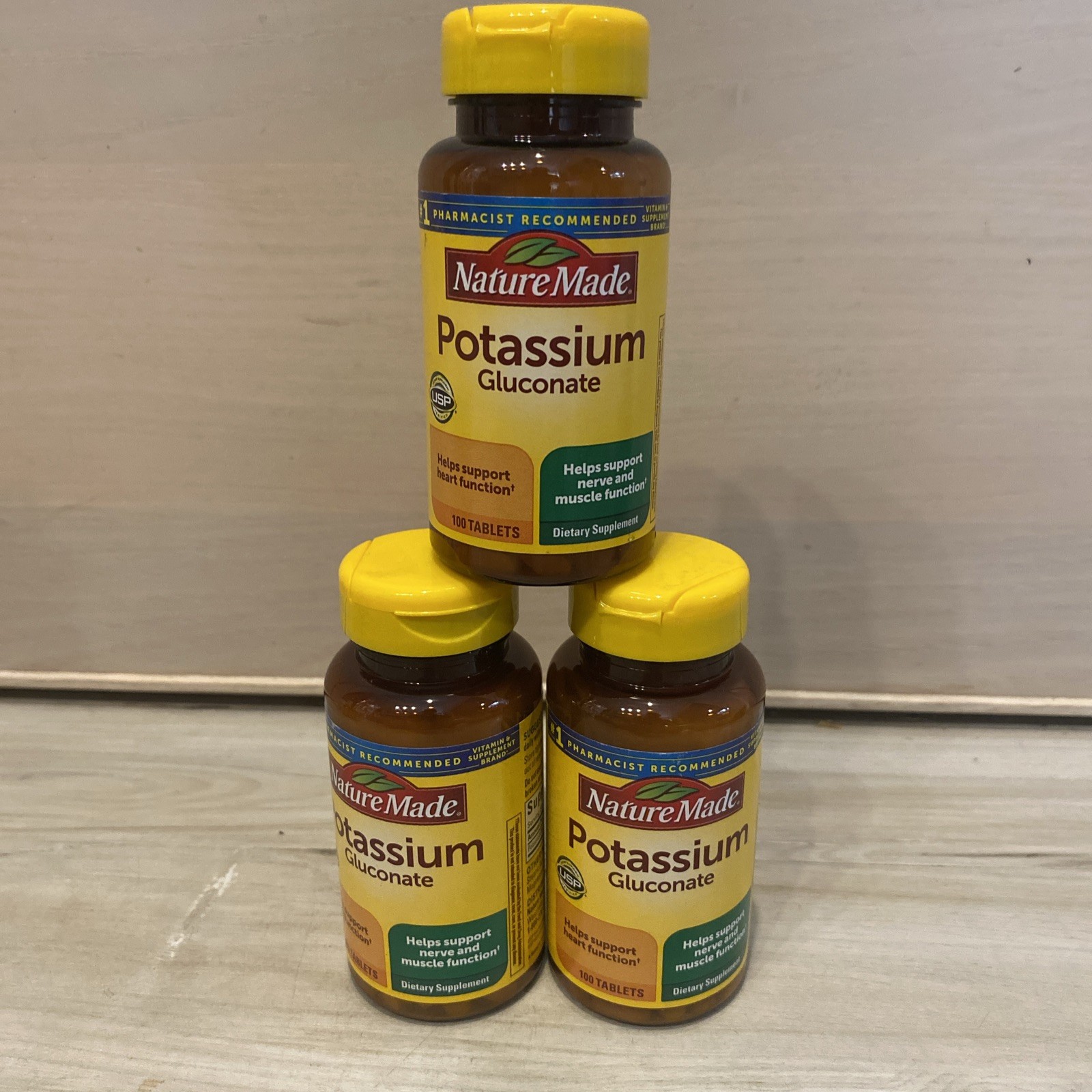 2 Pack Potassium Gluconate 550 mg 200 Tablets (2×100) Gluten Free Exp. 8/28