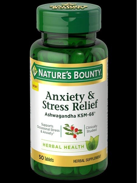 Nature’s Bounty Anxiety & Stress Relief 50 Tablets
