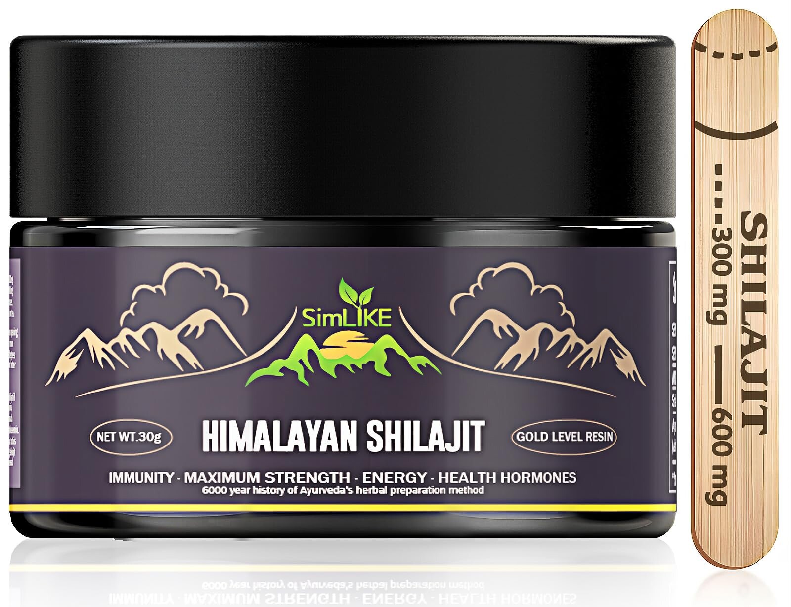 100% Pure Himalayan Shilajit Organic Gold Grade Resin W/ Ashwagandha