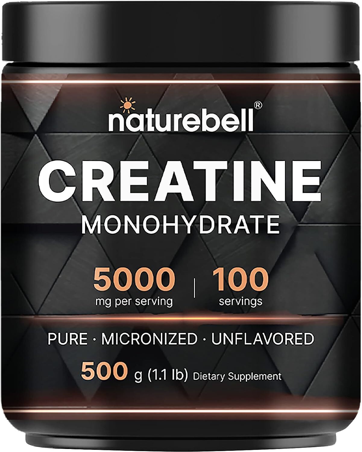 Evlution Pure Creatine 5000 Monohydrate Pre and Post Workout Unflavored 1.1Lb