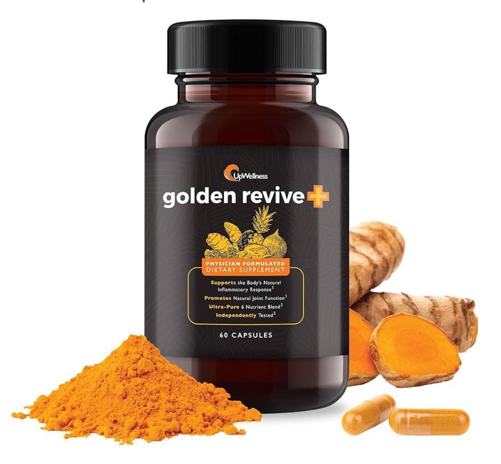 Golden Revive Joint Support, Turmeric/Black Pepper, Quercetin, Magnesium, 60 Ct