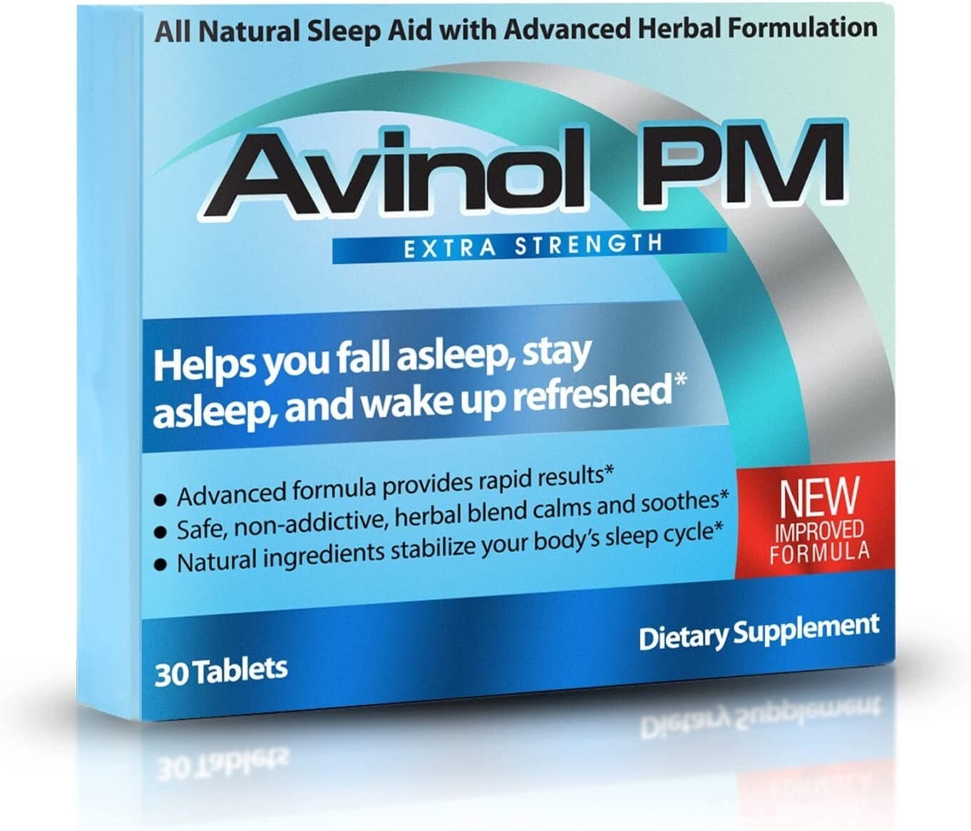 Avinol PM Extra Strength -Melatonina 5 mg Fórmula Natural con Hierbas para Domir
