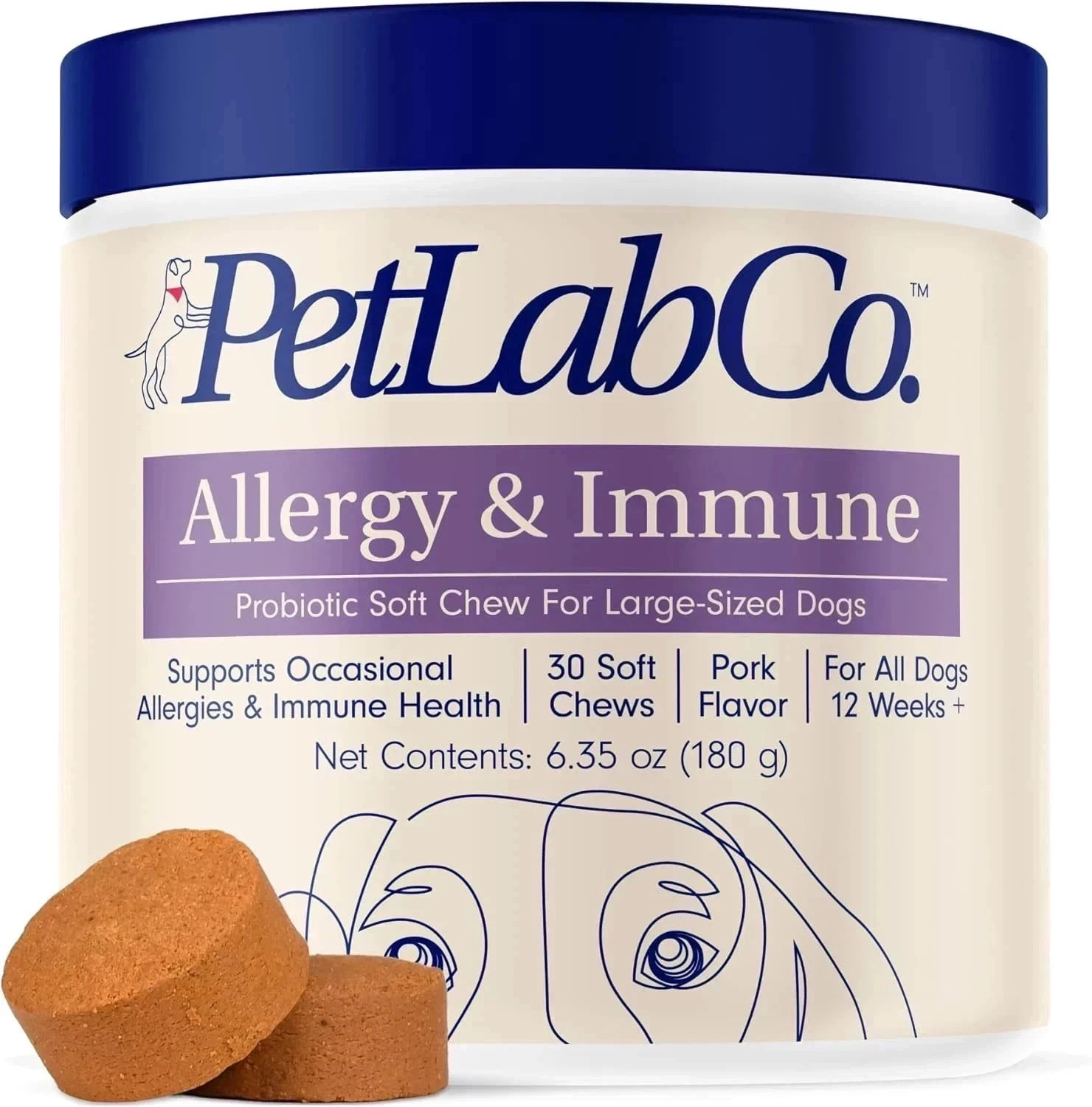 PetLab Co. (PetLabCo.) ALLERGY & IMMUNE Probiotic Soft Chew For Dogs (30 Pork)