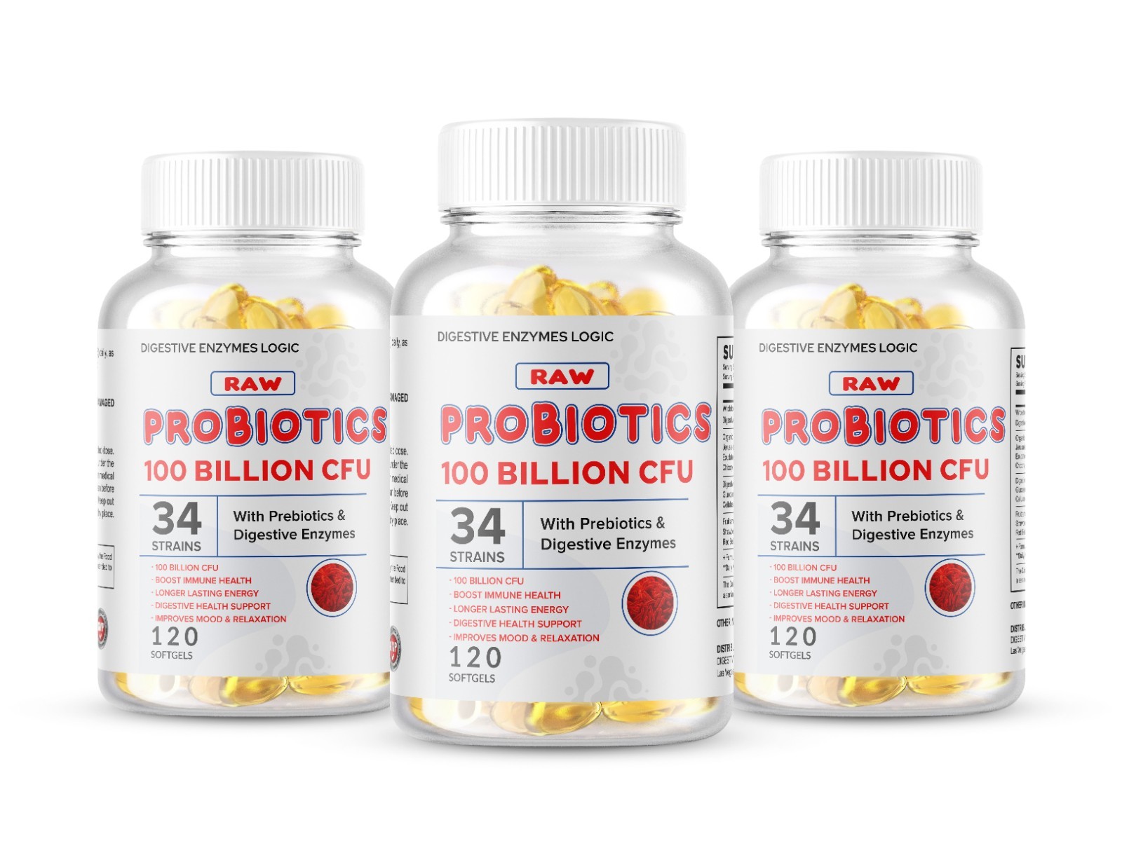 3x ULTRA PROBIOTIC 100 Billion CFUs NOW ULTIMATE FLORA PRIMAL NATURE’S KEY ALIGN