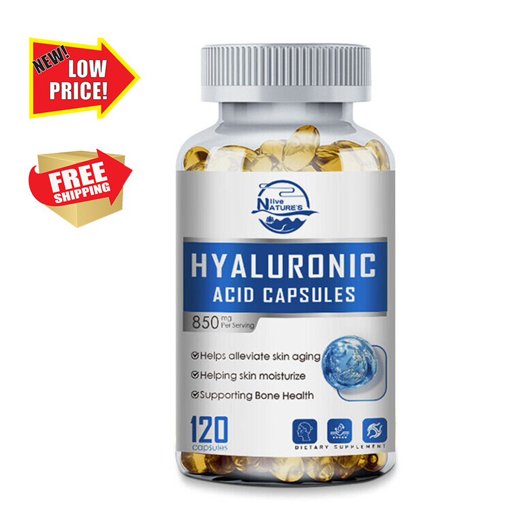Hyaluronic Acid &Turmeric With Collagen | 120 Capsules | Skin Health