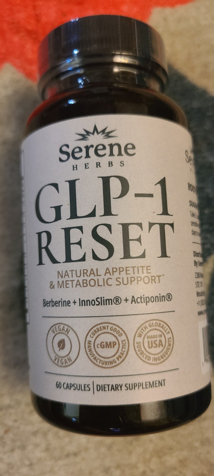 Serene Herbs GLP-One Reset Daily – Berberine, Innoslim, Actiponin – 60 Capsules